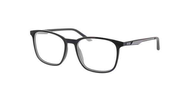 PU0371O Zwart KunststofEyeglass Frames van B24, Hoekweergave