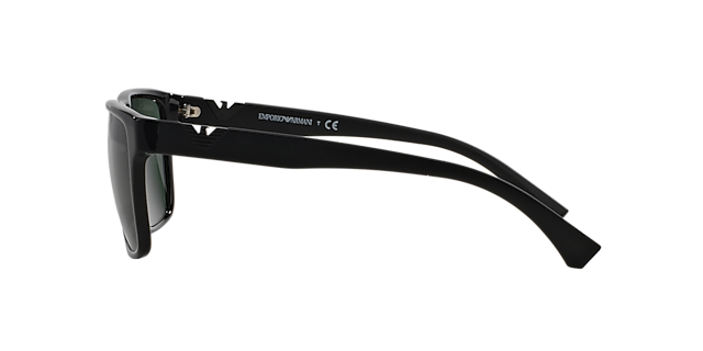 EA4035 Glanzend zwart AcetaatSunglass Frames van B24, Zijaanzicht