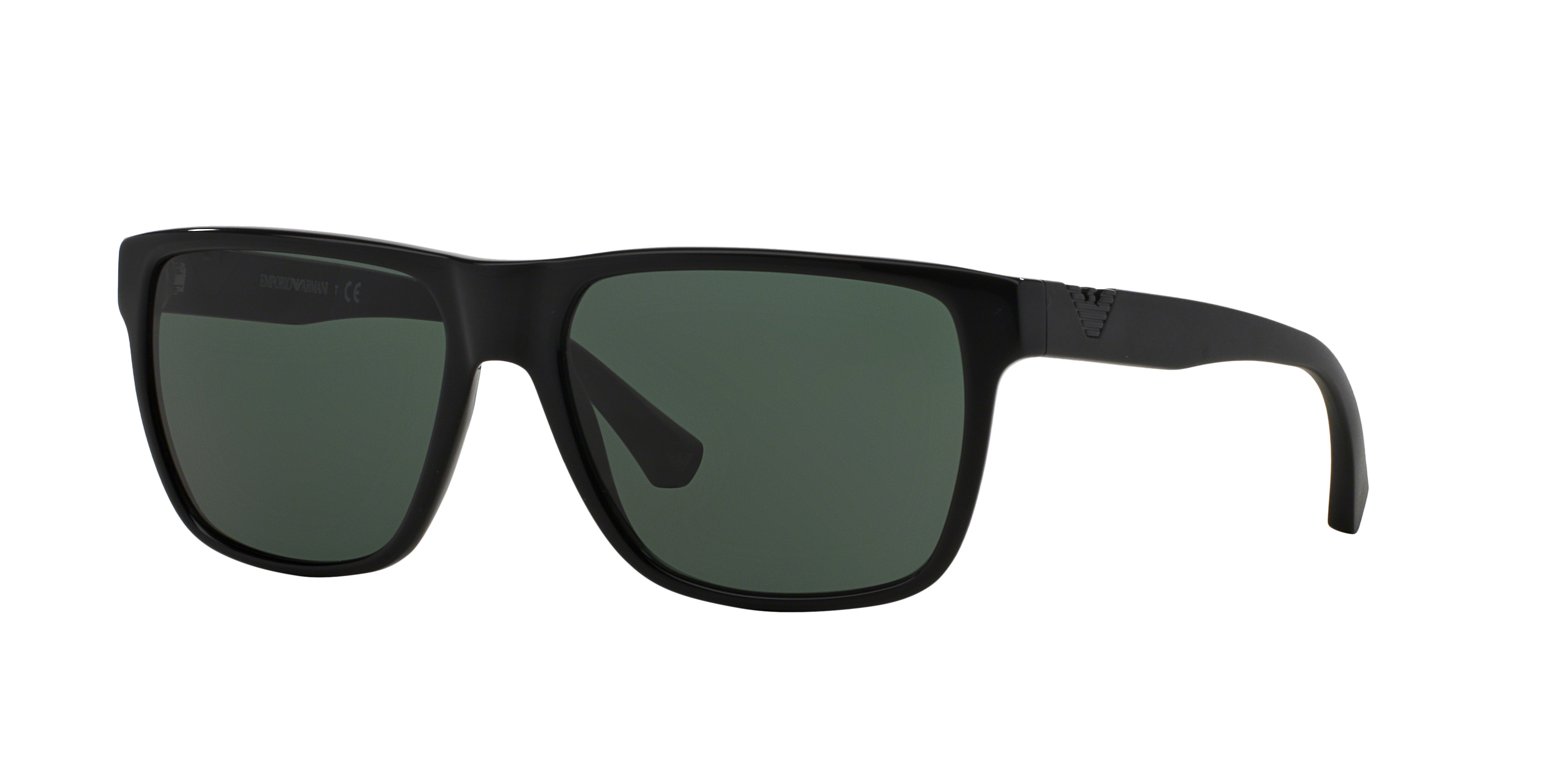 EA4035 Schwarz glänzend AcetatSunglass Frames von B24, Dreiviertelansicht