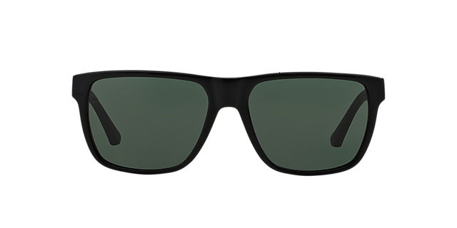 EA4035 Glanzend zwart AcetaatSunglass Frames van B24, Vooraanzicht