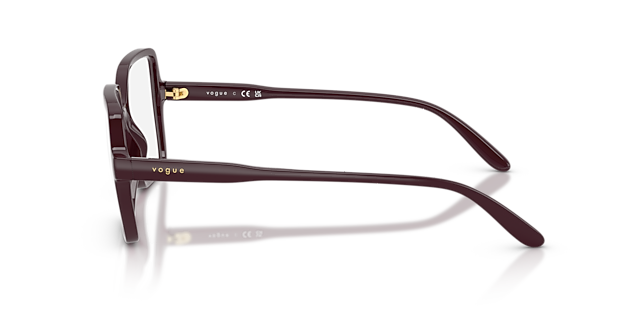 VO5702 Full Bordeaux KunststoffEyeglass Frames von B24, Seitenansicht