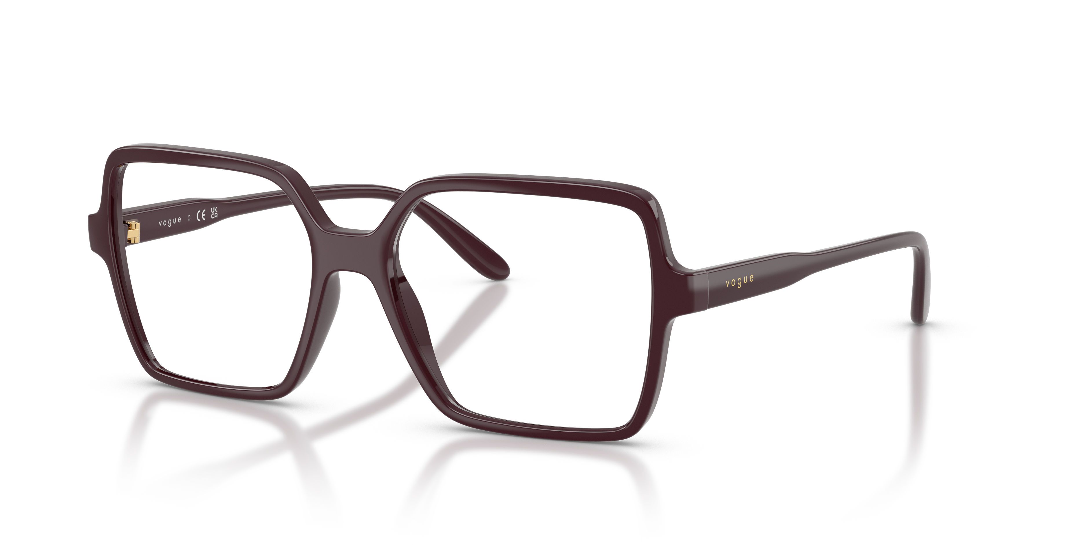 VO5702 Full Bordeaux KunststoffEyeglass Frames von B24, Dreiviertelansicht