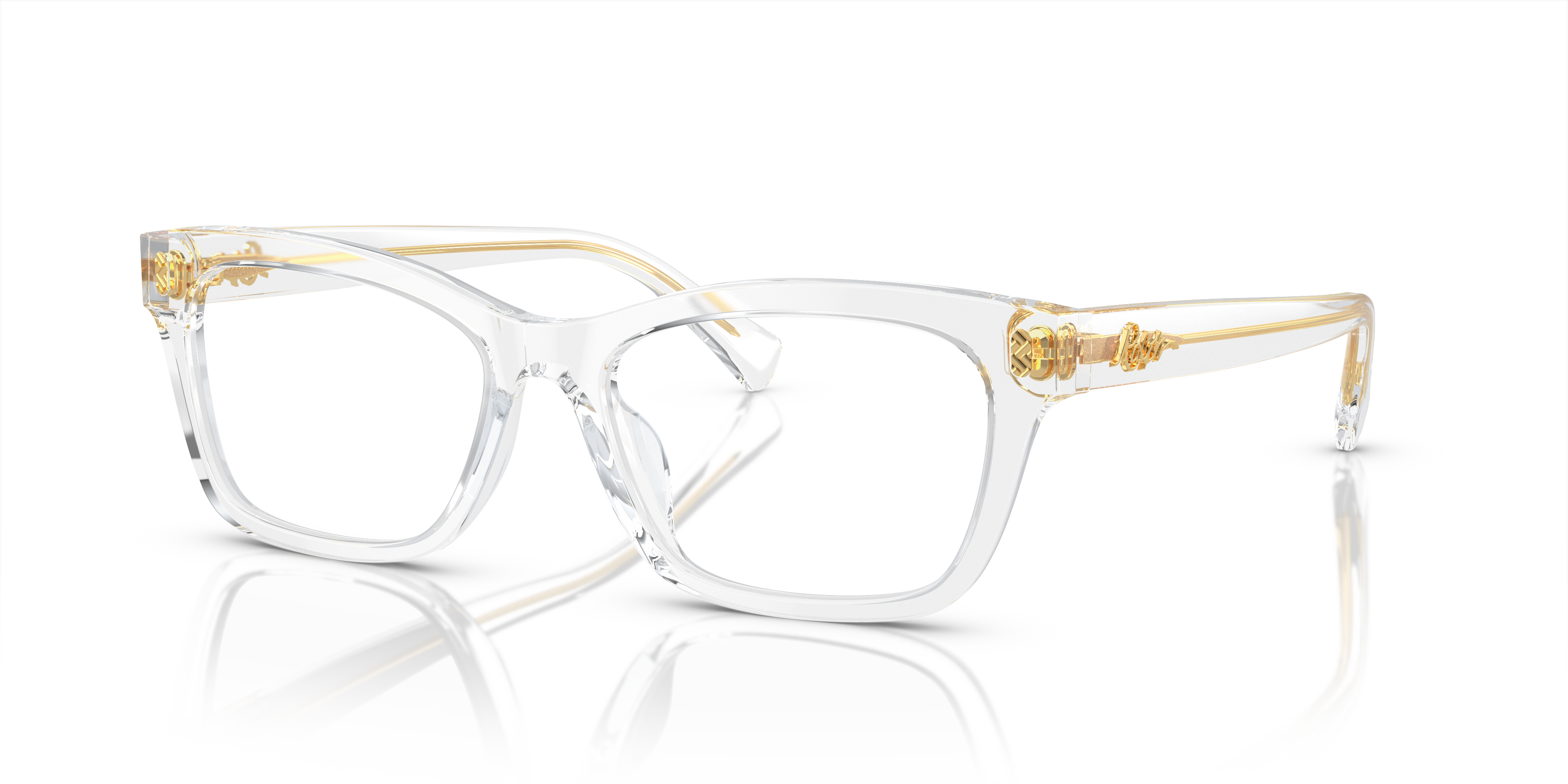 RA7154U Crystal glänzend AcetatEyeglass Frames von B24, Dreiviertelansicht