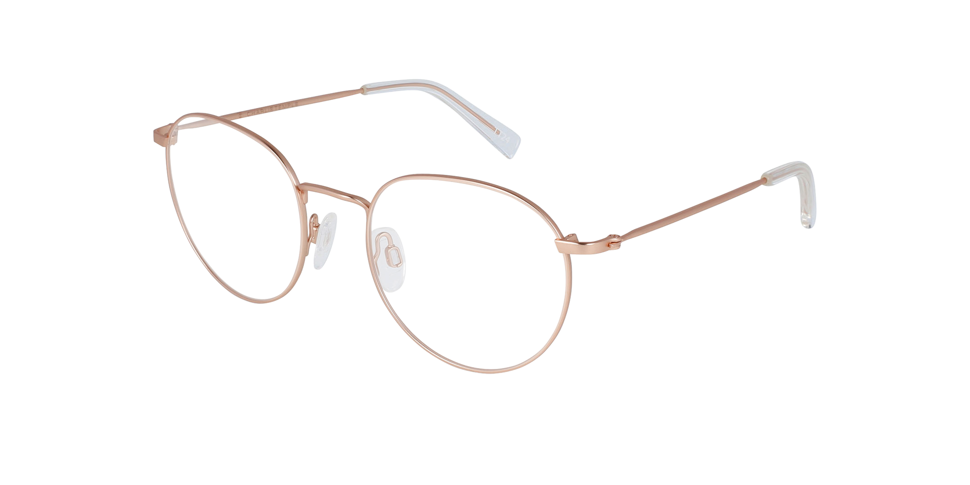 Ceo Large Rose Champagne Titanium TitanEyeglass Frames von B24, Dreiviertelansicht