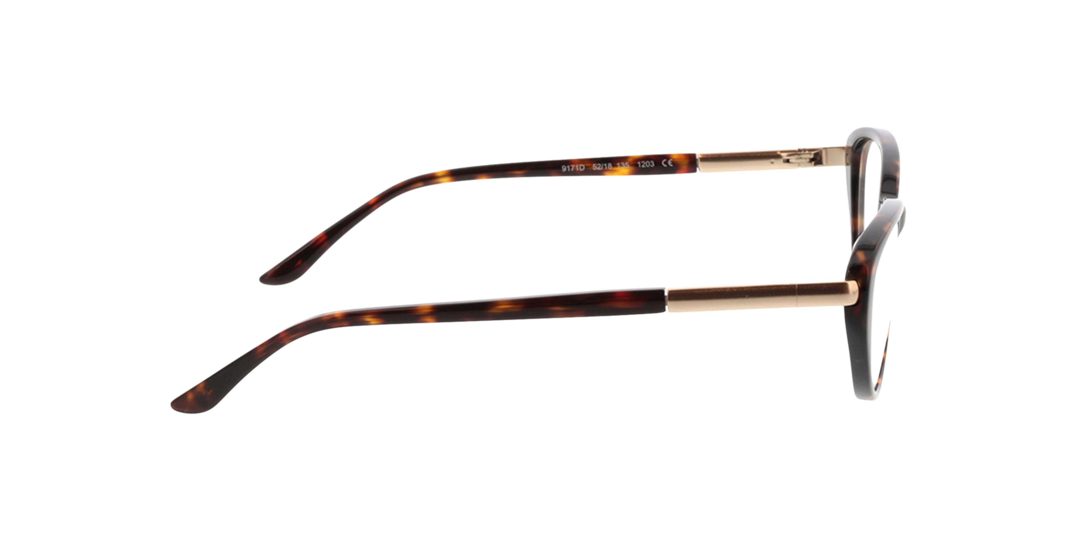 Gloria Havana  &  Gold AcetatEyeglass Frames von B24, Seitenansicht