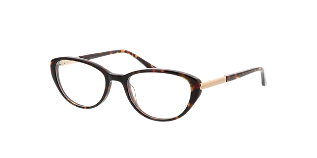 Gloria Havana  &  Gold AcetatEyeglass Frames von B24, Dreiviertelansicht