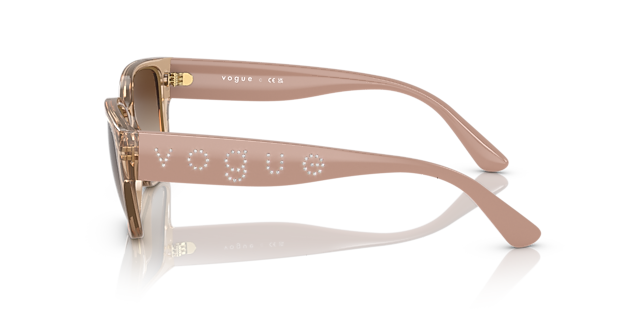 VO5459SB Transparant lichtbruin KunststofSunglass Frames van B24, Zijaanzicht