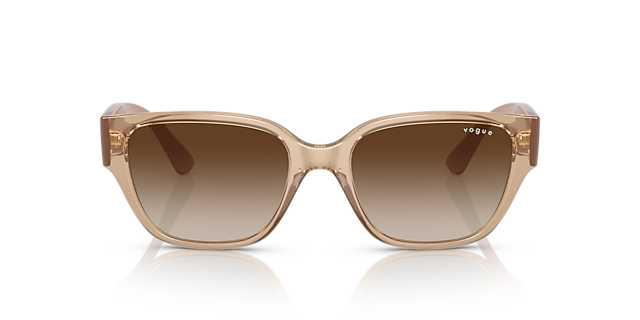 VO5459SB Transparant lichtbruin KunststofSunglass Frames van B24, Vooraanzicht