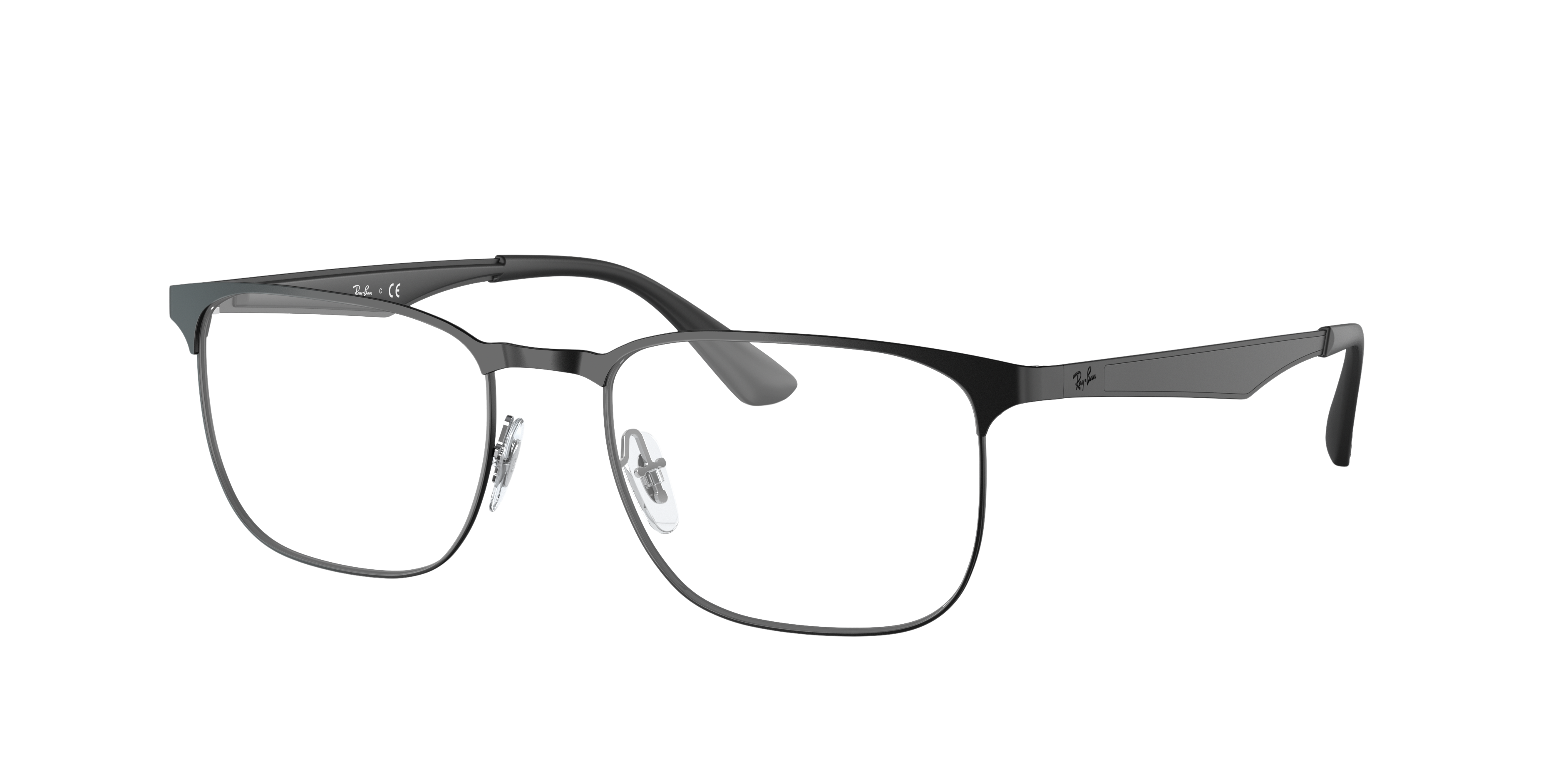 RB6363 Zwart MetaalEyeglass Frames van B24, Hoekweergave