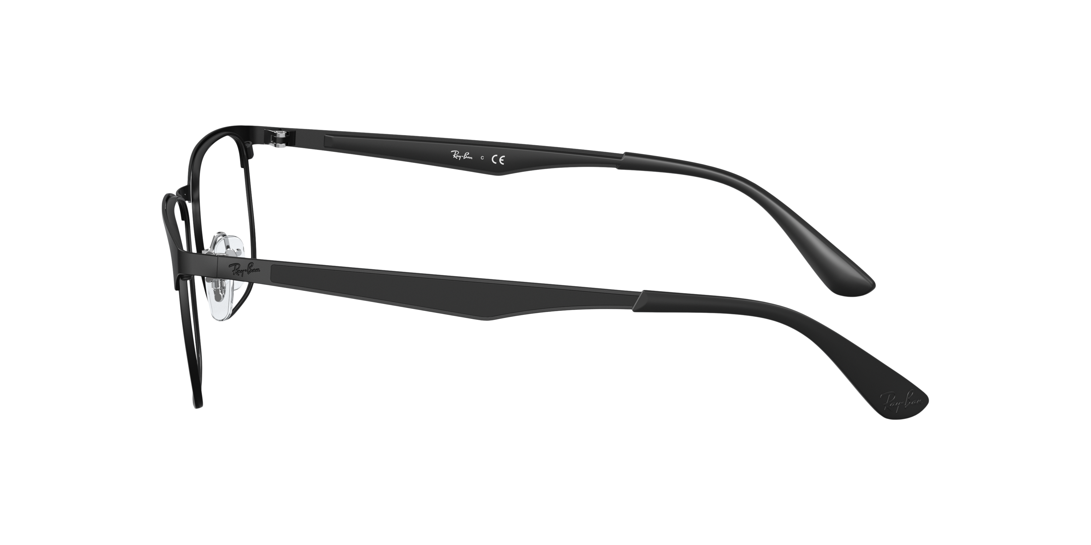 RB6363 Zwart MetaalEyeglass Frames van B24, Zijaanzicht