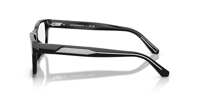 EA3265U Schwarz glänzend AcetatEyeglass Frames von B24, Seitenansicht