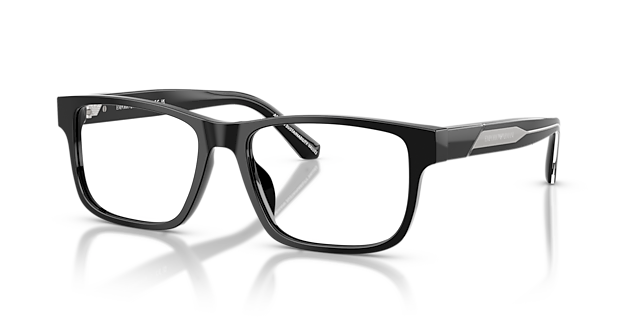 EA3265U Schwarz glänzend AcetatEyeglass Frames von B24, Dreiviertelansicht