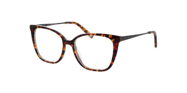 Joyce Havana  &  Shiny Black AcetatEyeglass Frames von B24, Dreiviertelansicht