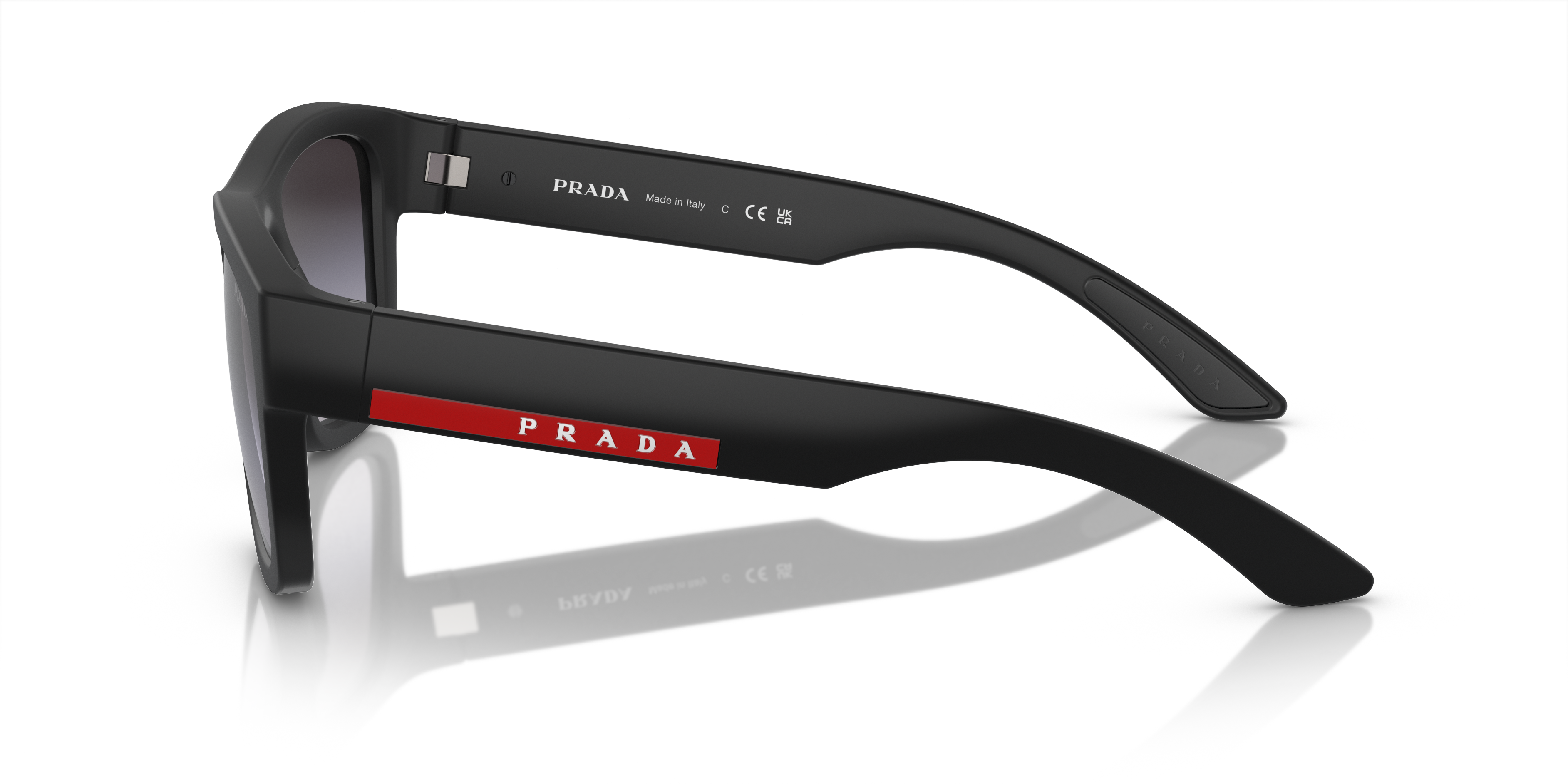 PS 01ZS Matt Schwarz KunststoffSunglass Frames von B24, Seitenansicht