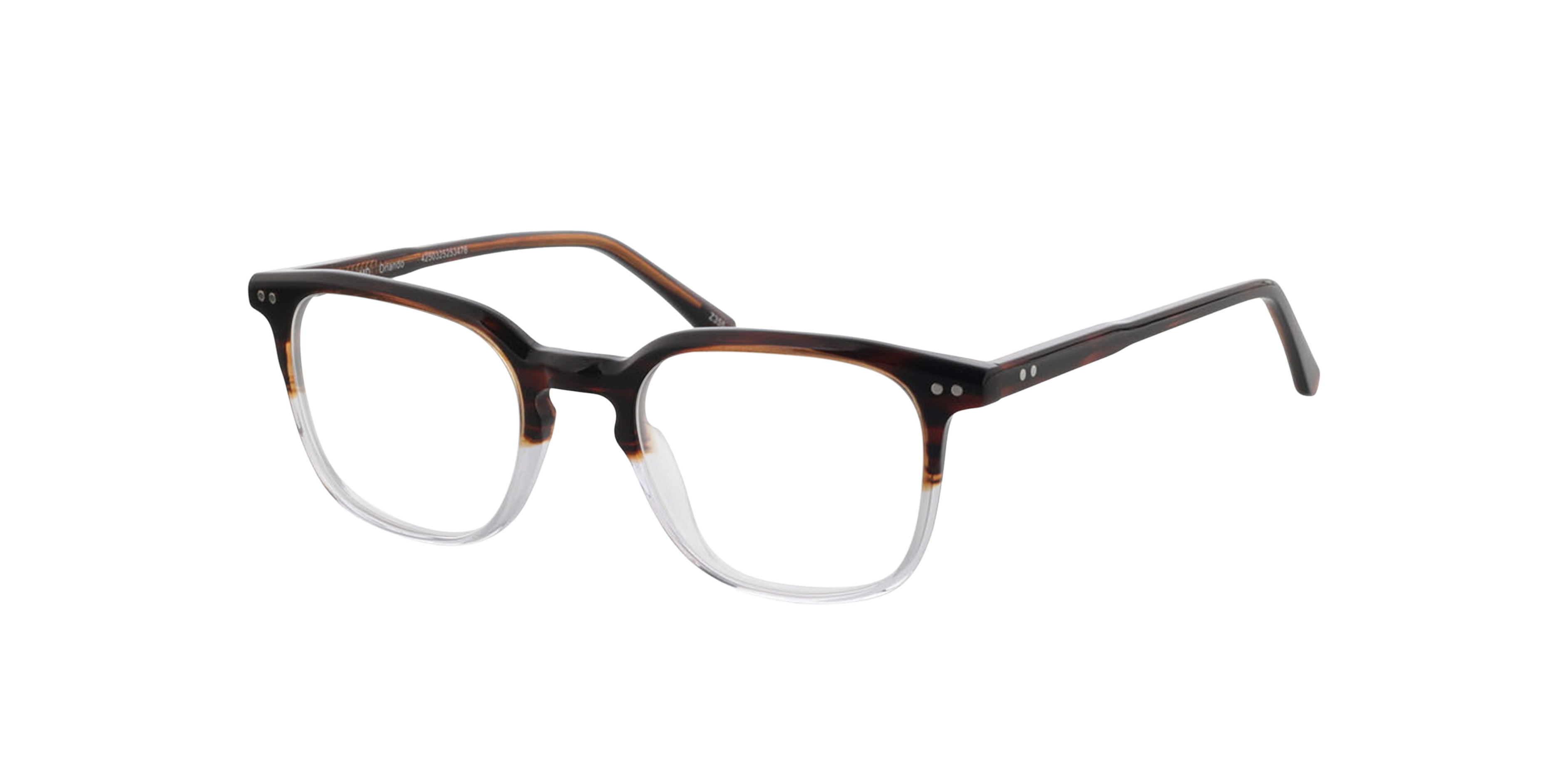 Orlando Tweelaags demi  &  kristal AcetaatEyeglass Frames van B24, Hoekweergave