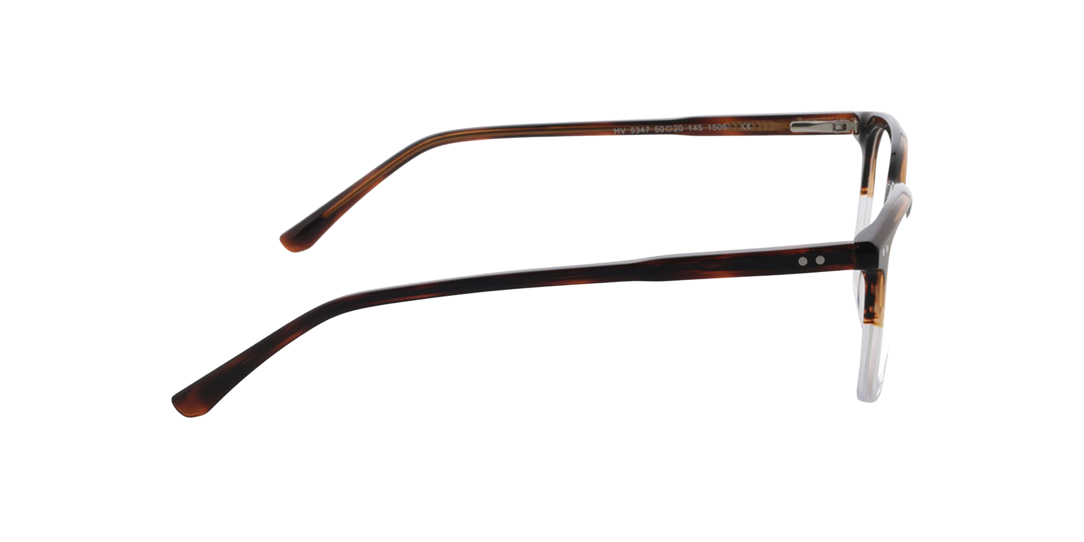 Orlando Tweelaags demi  &  kristal AcetaatEyeglass Frames van B24, Zijaanzicht