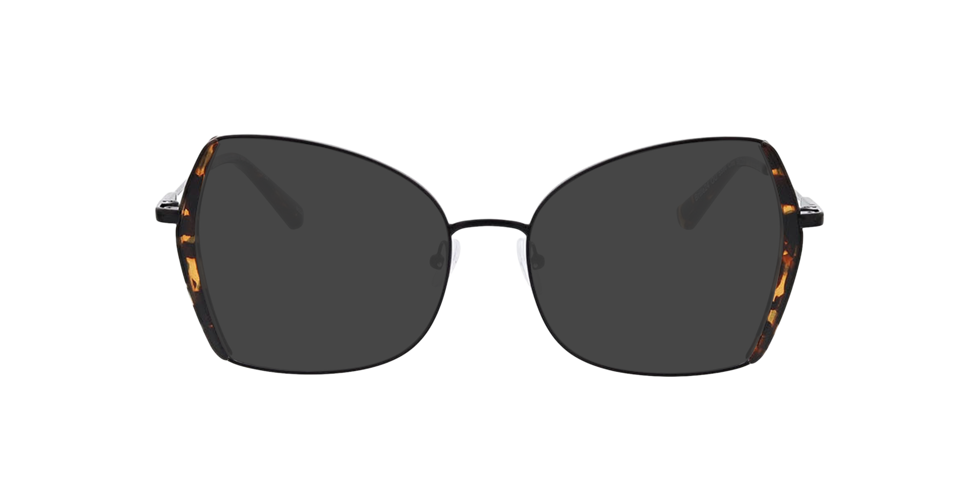 Cleo Zwart MetaalEyeglass Frames van B24, met getinte lenzen