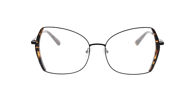 Cleo Zwart MetaalEyeglass Frames van B24, Vooraanzicht