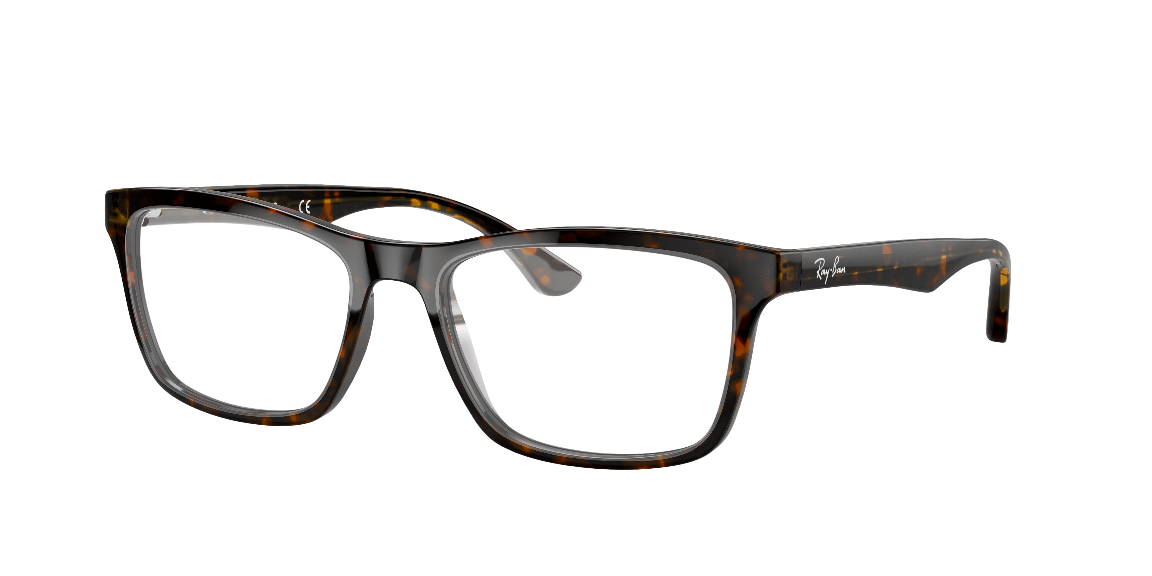 RB5279 Donker Havana AcetaatEyeglass Frames van B24, Hoekweergave