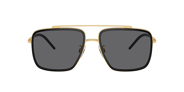 DG2220 Goud & Zwart MetaalSunglass Frames van B24, met getinte lenzen