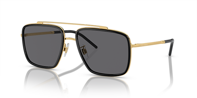 DG2220 Goud & Zwart MetaalSunglass Frames van B24, Hoekweergave