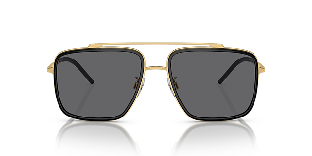DG2220 Goud & Zwart MetaalSunglass Frames van B24, Vooraanzicht
