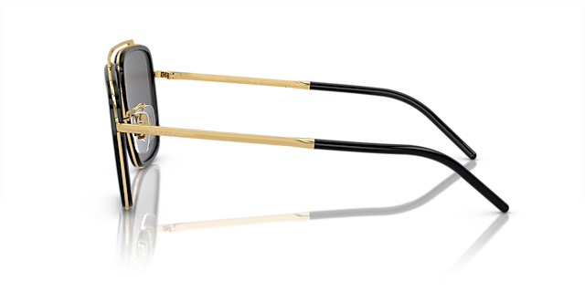 DG2220 Goud & Zwart MetaalSunglass Frames van B24, Zijaanzicht