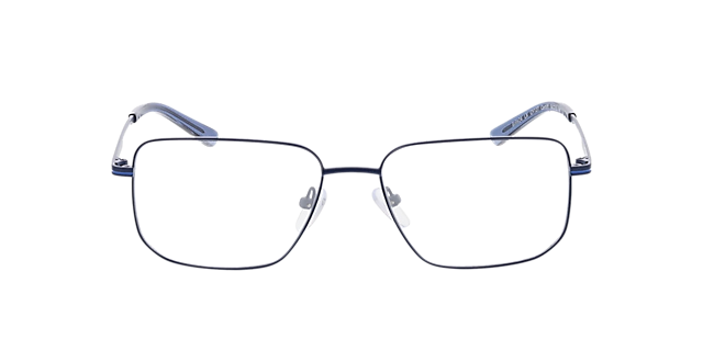 Cardiff Matt Navy Blue MetallEyeglass Frames von B24, Vorderansicht