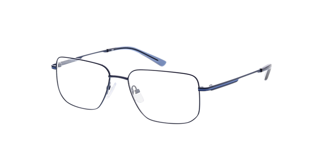 Cardiff Matt Navy Blue MetallEyeglass Frames von B24, Dreiviertelansicht