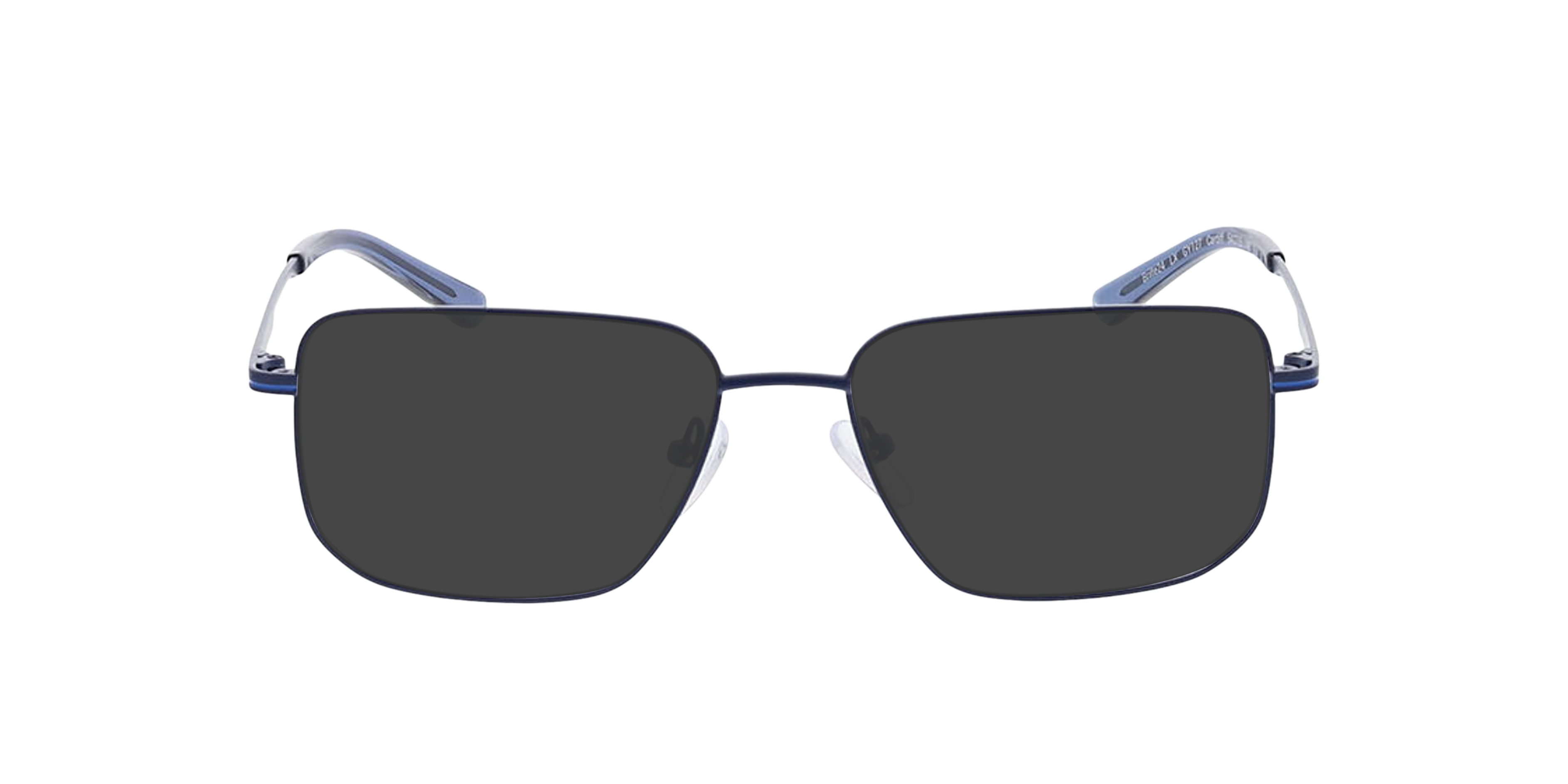 Cardiff Mat marineblauw MetaalEyeglass Frames van B24, met getinte lenzen