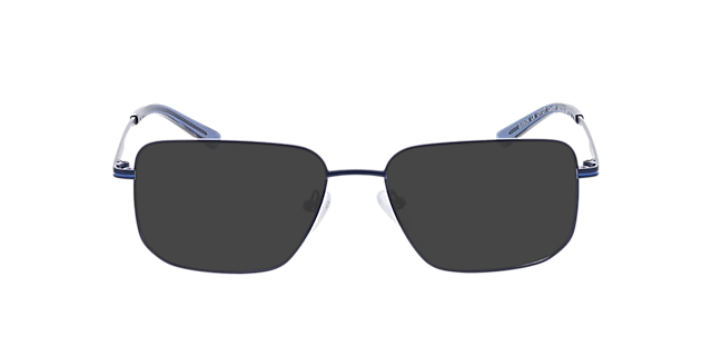 Cardiff Matt Navy Blue MetallEyeglass Frames von B24, mit getönten Gläsern