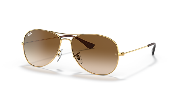 RB3362 Arista Gold MetallSunglass Frames von B24, Dreiviertelansicht