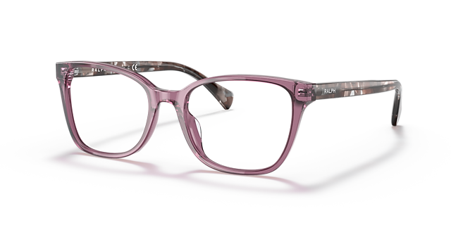 RA7137U Shiny Transparent Violet AcetatEyeglass Frames von B24, Dreiviertelansicht