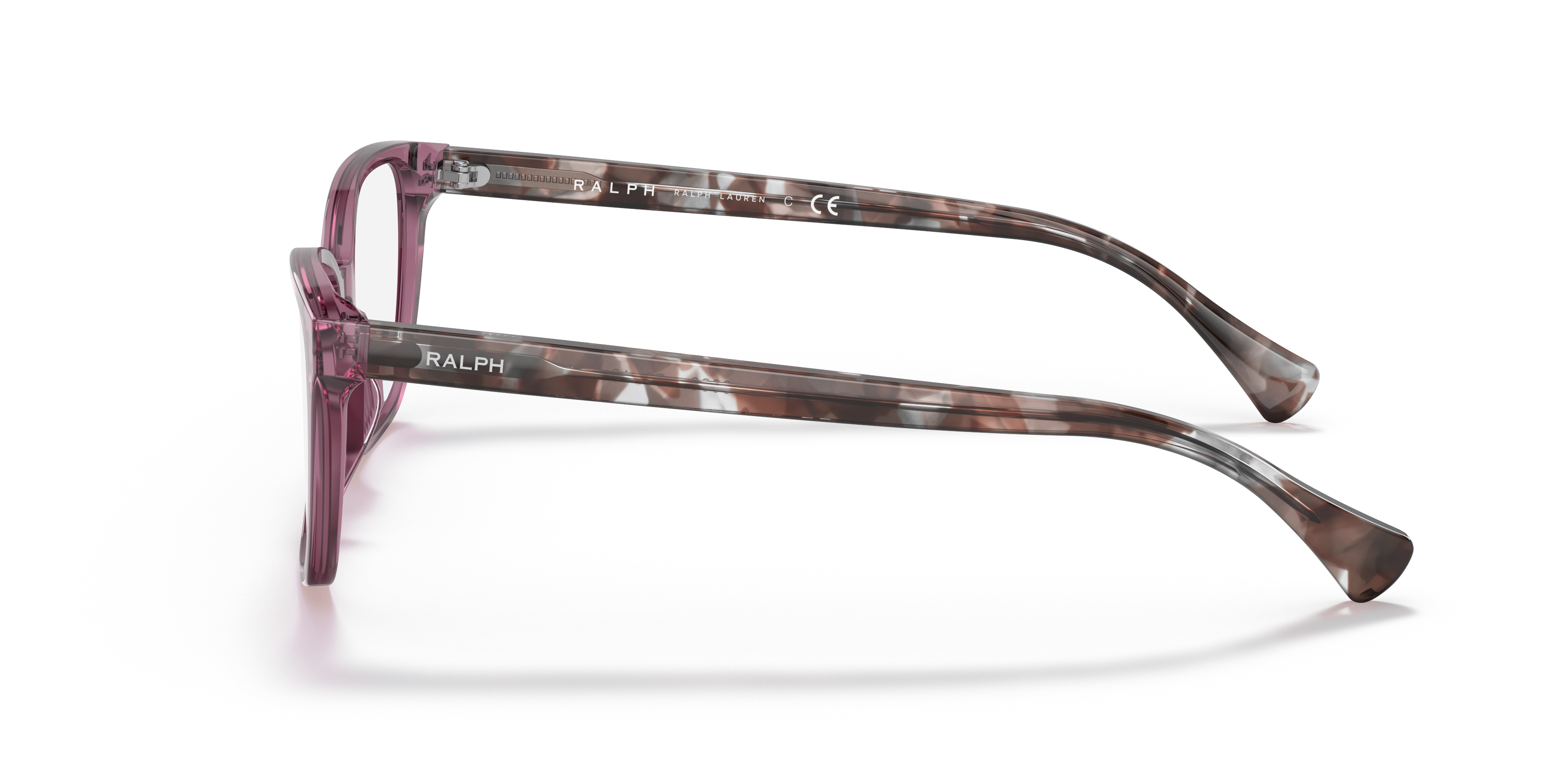 RA7137U Shiny Transparent Violet AcetaatEyeglass Frames van B24, Zijaanzicht