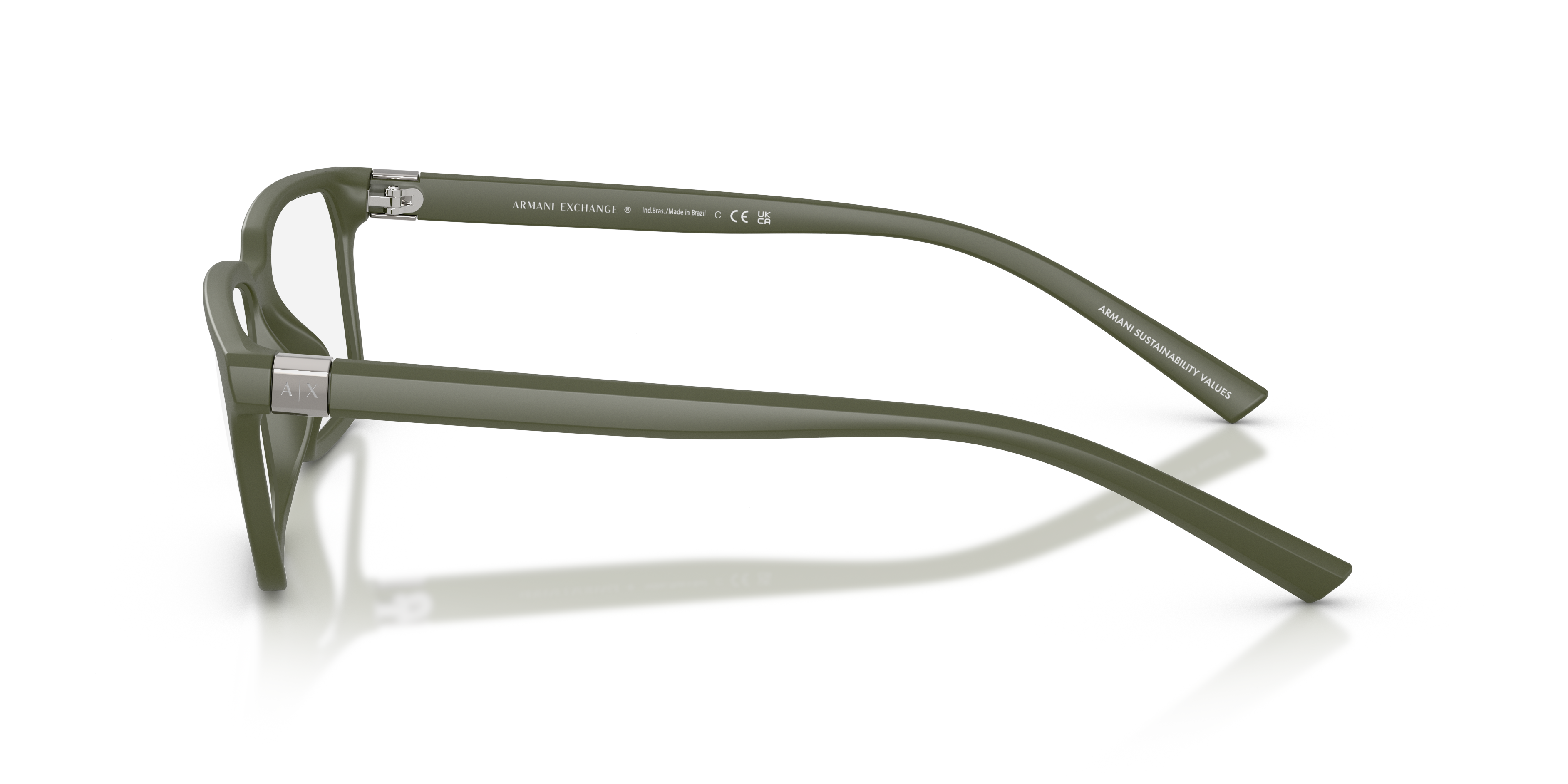 AX3137U Matte Green KunststofEyeglass Frames van B24, Zijaanzicht