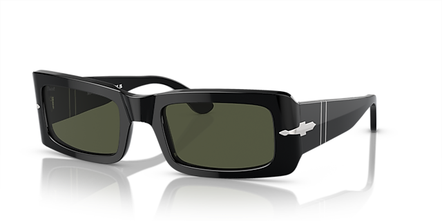 PO3332S Schwarz AcetatSunglass Frames von B24, Dreiviertelansicht