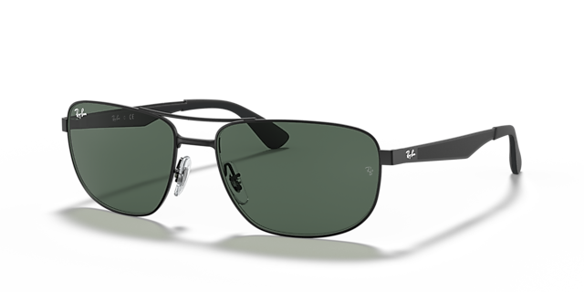 RB3528 Schwarz MetallSunglass Frames von B24, Dreiviertelansicht
