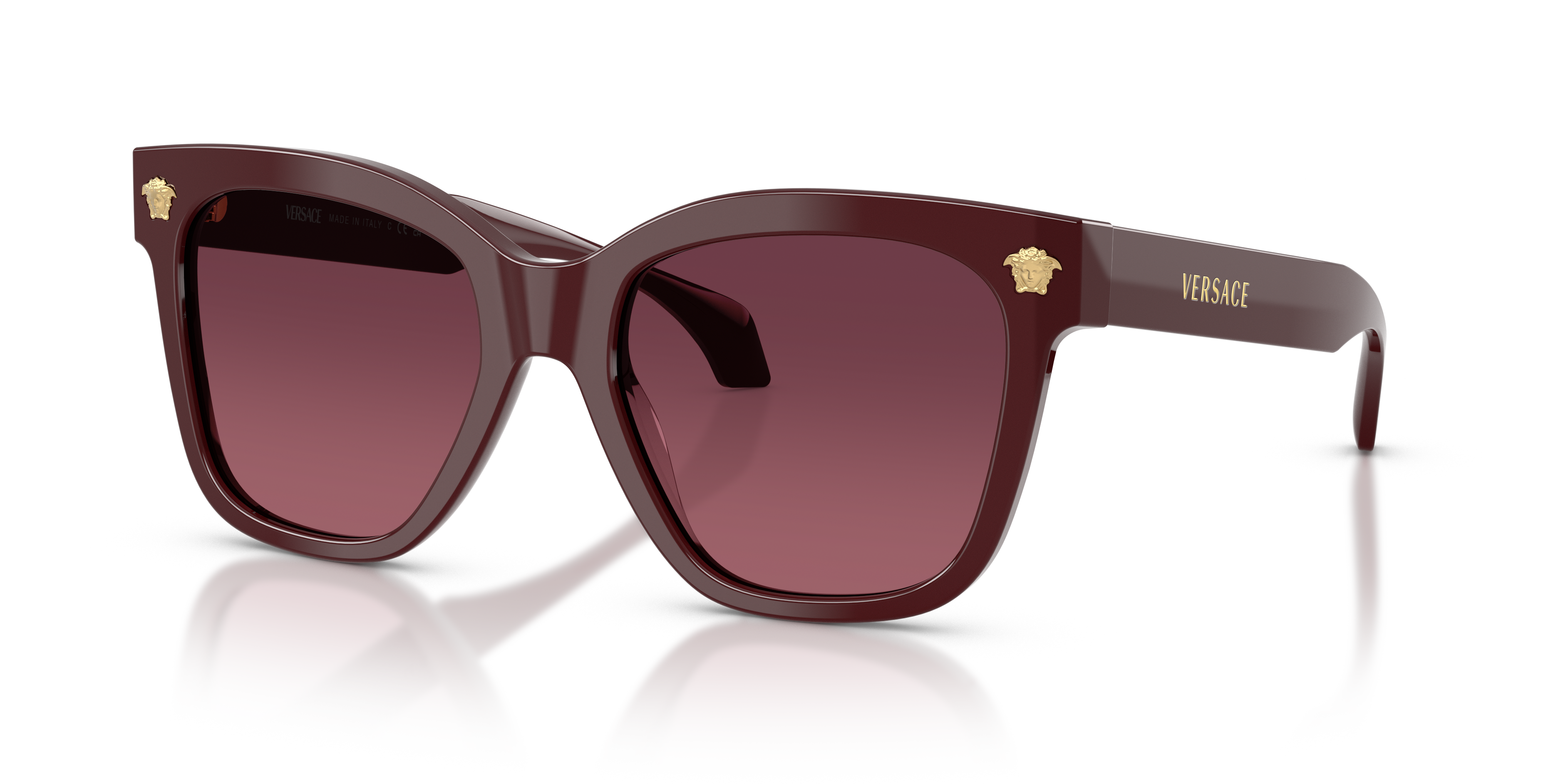 VE4511 Burgunderrot AcetatSunglass Frames von B24, Dreiviertelansicht