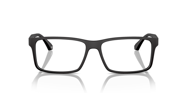 EA3038 Rubber Black KunststoffEyeglass Frames von B24, Vorderansicht