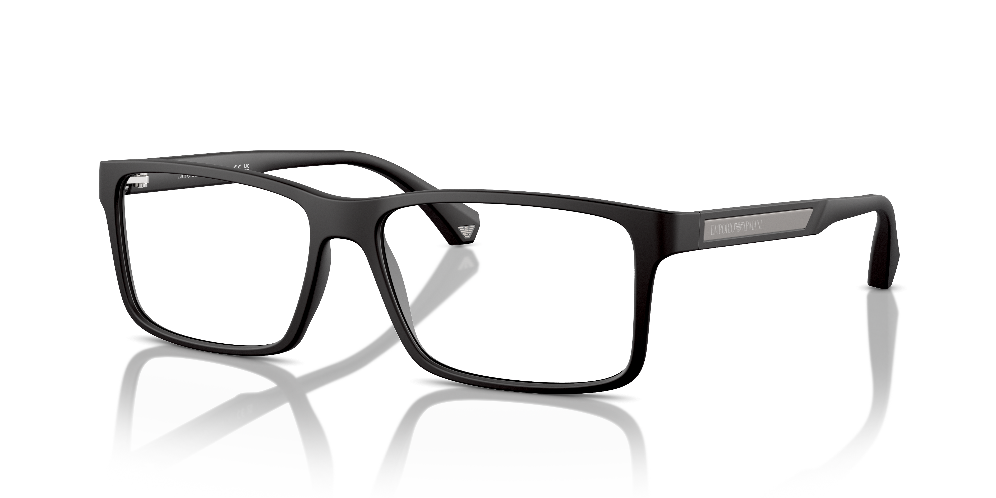 EA3038 Rubber Black KunststoffEyeglass Frames von B24, Dreiviertelansicht