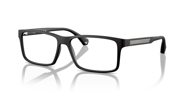 EA3038 Rubber Black KunststoffEyeglass Frames von B24, Dreiviertelansicht