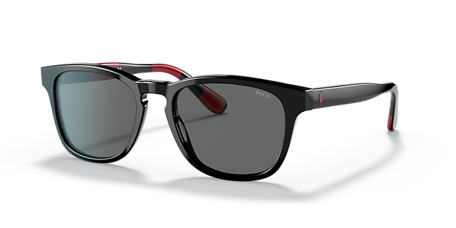 PH4170 Glanzend zwart AcetaatSunglass Frames van B24, Hoekweergave