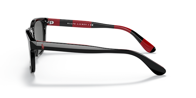 PH4170 Glanzend zwart AcetaatSunglass Frames van B24, Zijaanzicht