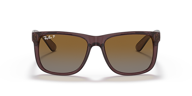 RB4165 Dunkelbraun transparent KunststoffSunglass Frames von B24, Vorderansicht