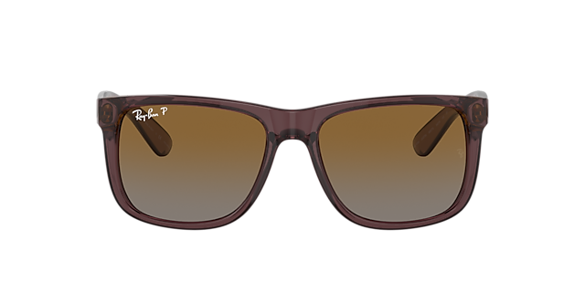 RB4165 Dunkelbraun transparent KunststoffSunglass Frames von B24, mit getönten Gläsern