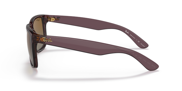 RB4165 Dunkelbraun transparent KunststoffSunglass Frames von B24, Seitenansicht