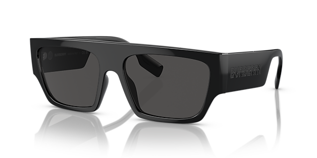 BE4397U Zwart KunststofSunglass Frames van B24, Hoekweergave