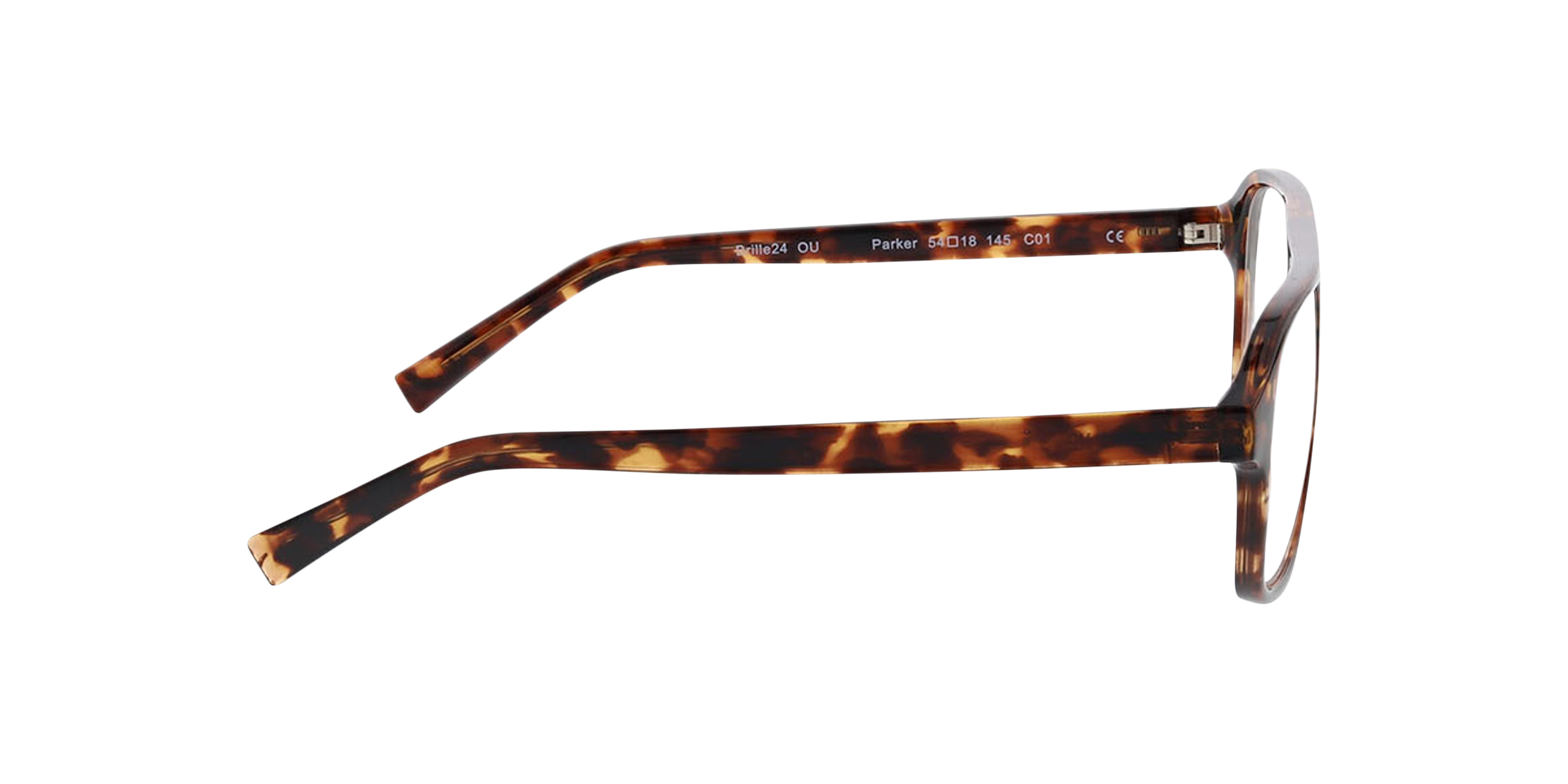 Parker Havana KunststofEyeglass Frames van B24, Zijaanzicht