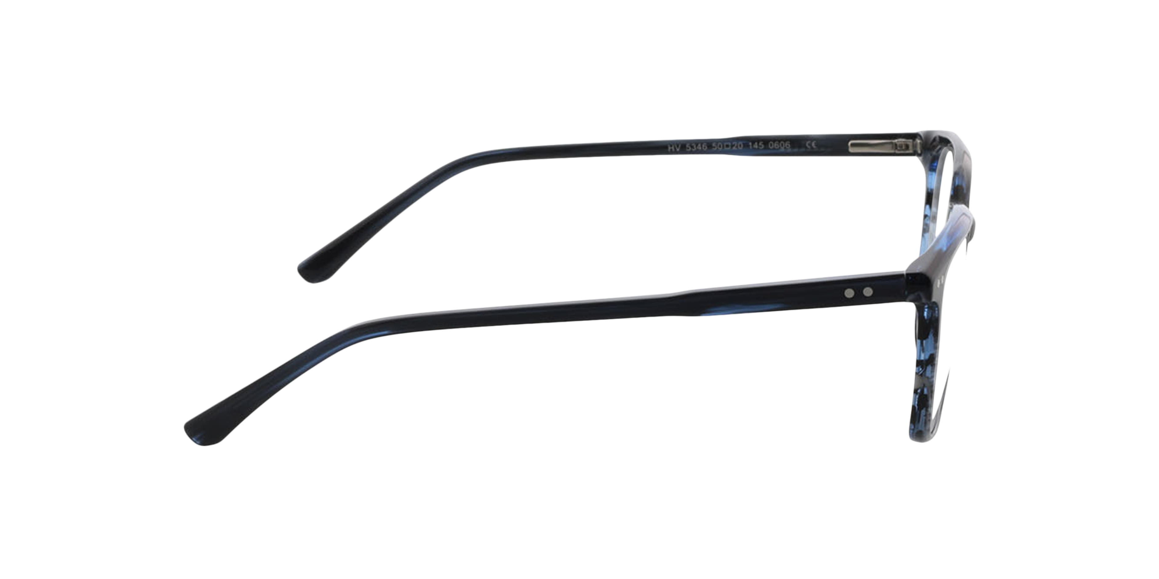 Orlando Blau Hornfarben AcetatEyeglass Frames von B24, Seitenansicht