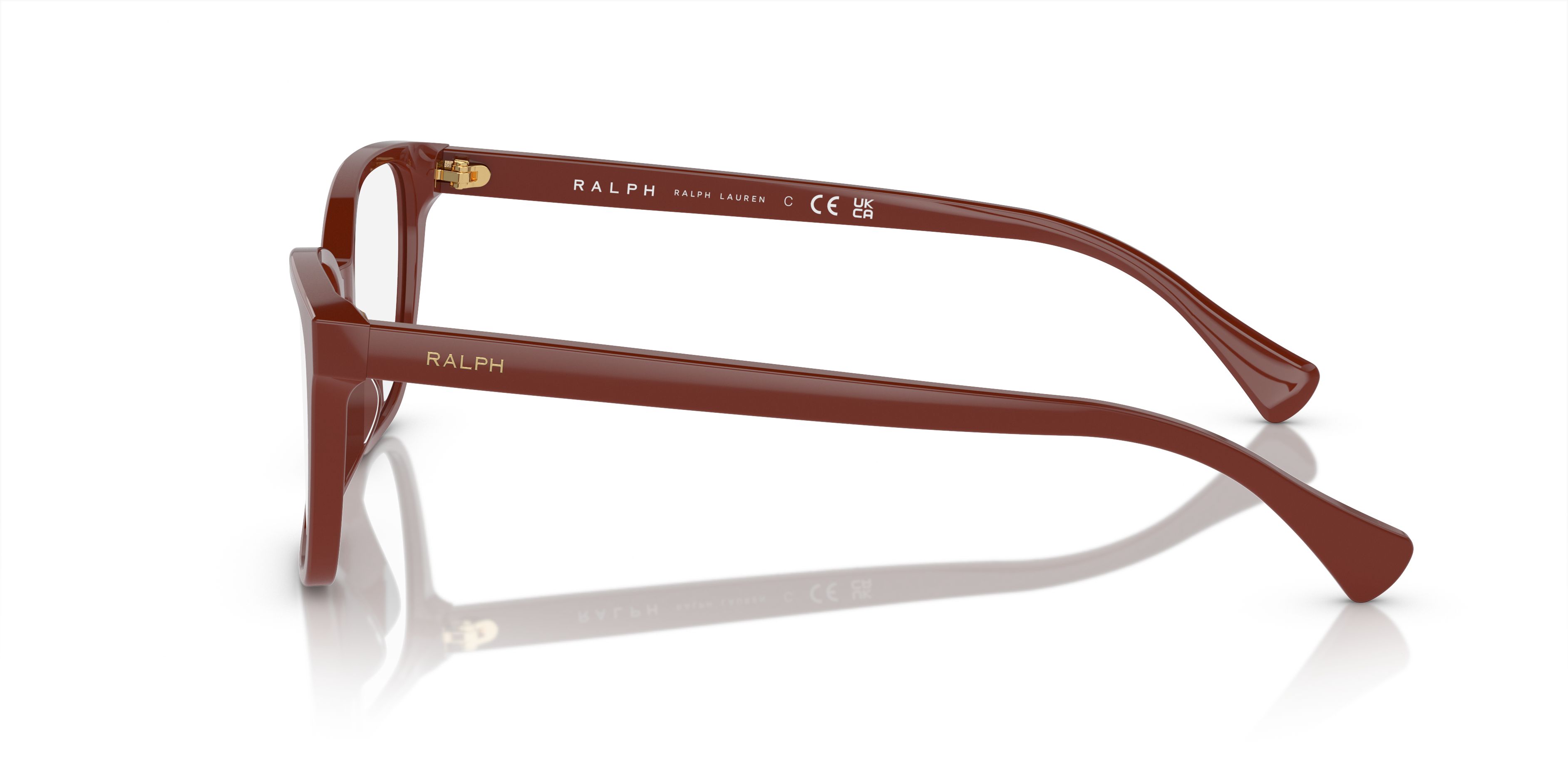 RA7137U Shiny Brown Red AcetatEyeglass Frames von B24, Seitenansicht
